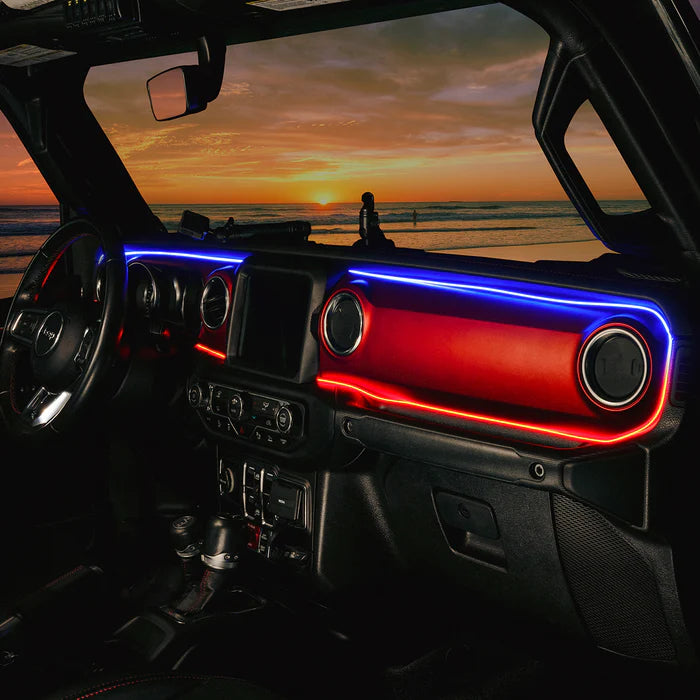 2018-2023 Jeep Wrangler JL Gladiator JT Dynamic ColorSHIFT LED Interior Dash Board Kit - AutoLEDTech.com