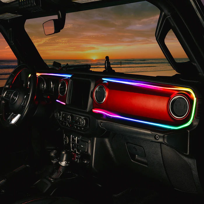 2018-2023 Jeep Wrangler JL Gladiator JT Dynamic ColorSHIFT LED Interior Dash Board Kit - AutoLEDTech.com