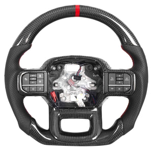 2023-2026+ Ford Super Duty F250 Custom Carbon Fiber Steering Wheel - AutoLEDTech.com