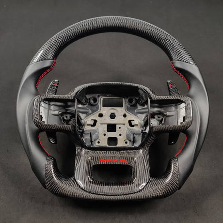 2023-2026+ Ford Super Duty F250 Custom Carbon Fiber Steering Wheel - AutoLEDTech.com