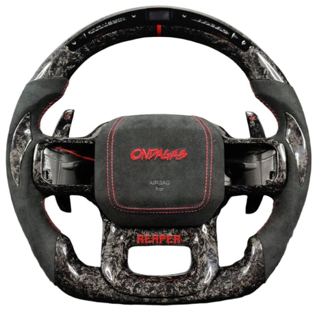 2023-2026+ Ford Super Duty F250 Custom Carbon Fiber Steering Wheel - AutoLEDTech.com