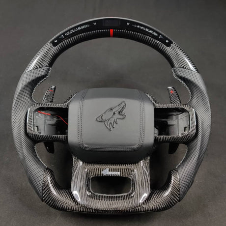 2023-2026+ Ford Super Duty F250 Custom Carbon Fiber Steering Wheel - AutoLEDTech.com