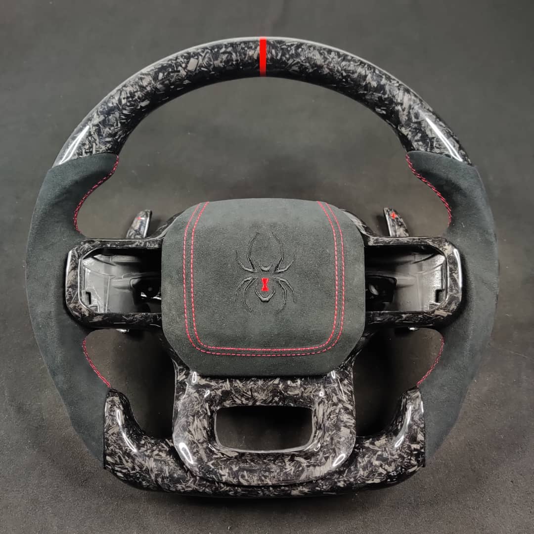 2023-2026+ Ford Super Duty F250 Custom Carbon Fiber Steering Wheel - AutoLEDTech.com