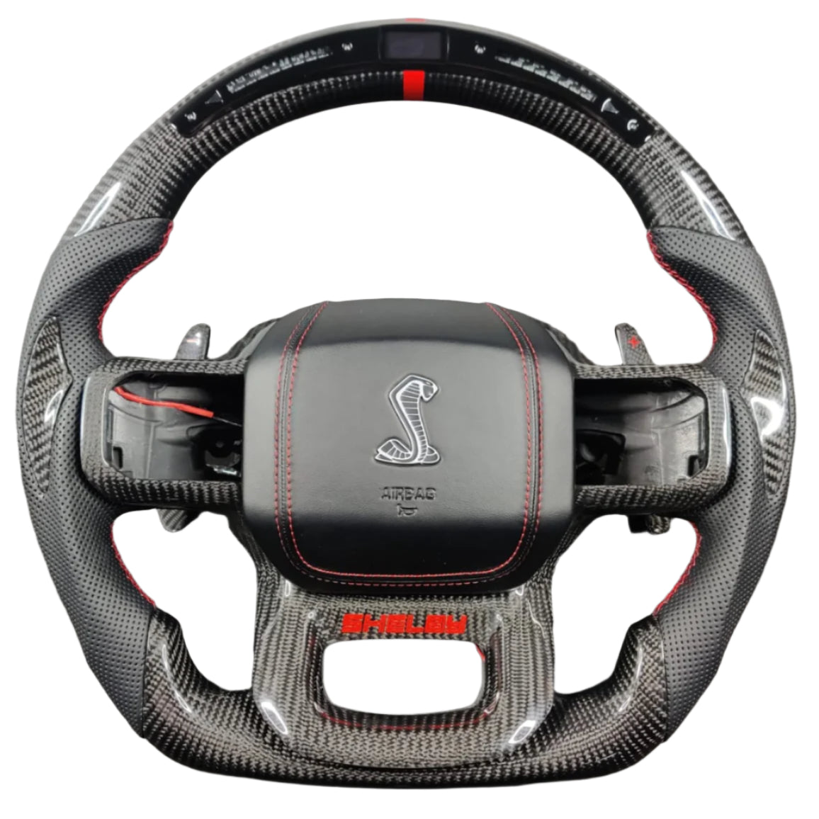 2023-2026+ Ford Super Duty F250 Custom Carbon Fiber Steering Wheel - AutoLEDTech.com