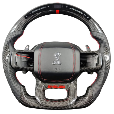 2023-2026+ Ford Super Duty F250 Custom Carbon Fiber Steering Wheel - AutoLEDTech.com
