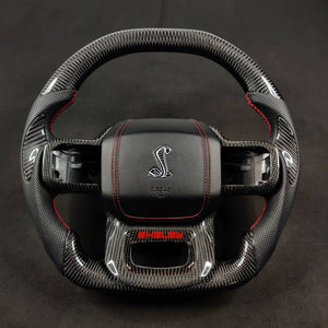 2023-2026+ Ford Super Duty F250 Custom Carbon Fiber Steering Wheel - AutoLEDTech.com