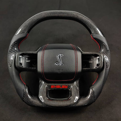 2023-2026+ Ford Super Duty F250 Custom Carbon Fiber Steering Wheel - AutoLEDTech.com