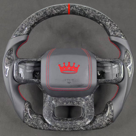 2021-2026+ Ford F150 & Raptor Custom Carbon Fiber LED Steering Wheel - AutoLEDTech.com