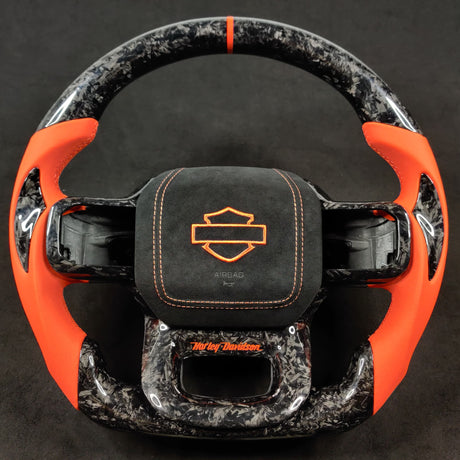2023-2026+ Ford Super Duty F250 Custom Carbon Fiber Steering Wheel - AutoLEDTech.com