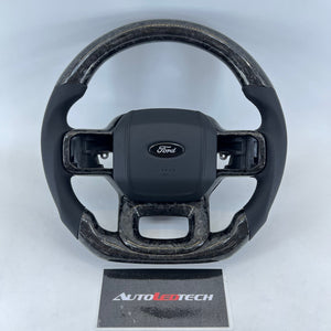 2021-2026+ Ford F150 & Raptor Custom Carbon Fiber LED Steering Wheel - AutoLEDTech.com