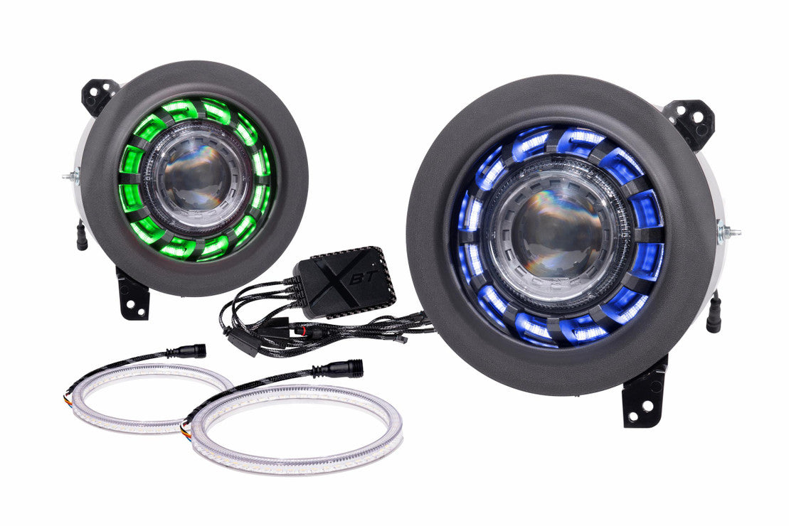 2018-2025+ Jeep Wrangler Gladiator JL JT Bi-LED Super7 Projector Headlights - AutoLEDTech.com