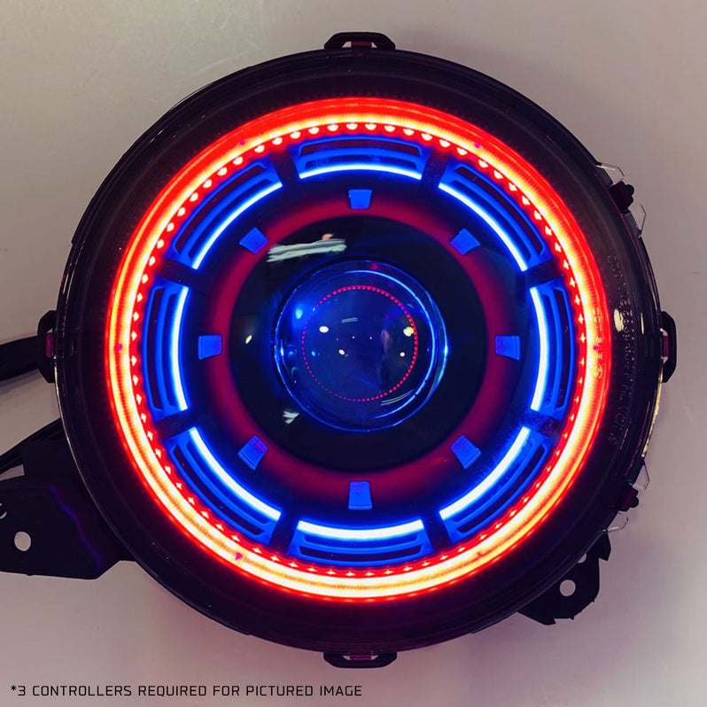 2018-2026+ Jeep Wrangler Gladiator JL JT OCULUS RGBW Bi-LED Projector Headlights - AutoLEDTech.com