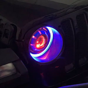 2018-2026+ Jeep Wrangler Gladiator JL JT OCULUS RGBW Bi-LED Projector Headlights - AutoLEDTech.com