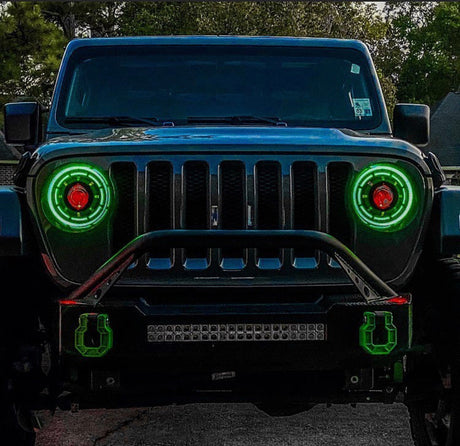 2018-2026+ Jeep Wrangler Gladiator JL JT OCULUS RGBW Bi-LED Projector Headlights - AutoLEDTech.com