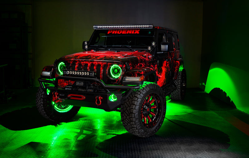 2018-2026+ Jeep Wrangler Gladiator JL JT OCULUS RGBW Bi-LED Projector Headlights - AutoLEDTech.com