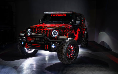 2018-2026+ Jeep Wrangler Gladiator JL JT OCULUS RGBW Bi-LED Projector Headlights - AutoLEDTech.com
