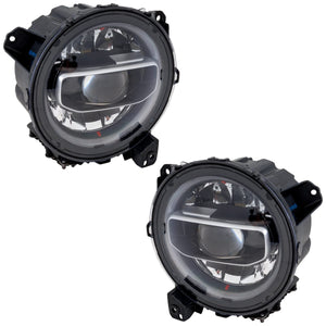2018-2025+ Jeep Wrangler Gladiator JL JT RGBW Flow Series LED Projector Halo Headlights - AutoLEDTech.com