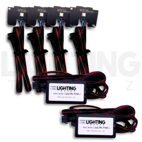 2018-2026+ Jeep Wrangler/Gladiator JL JT RGBW LED DRL Board Kit - AutoLEDTech.com