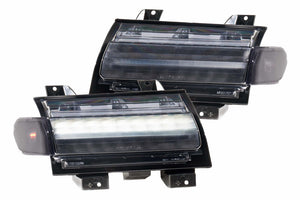 2018-2025+ Jeep Wrangler Gladiator JL JT Smoked LED DRL + Turn Signal Fender Lights - AutoLEDTech.com