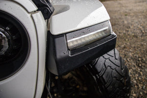 2018-2025+ Jeep Wrangler Gladiator JL JT Smoked LED DRL + Turn Signal Fender Lights - AutoLEDTech.com