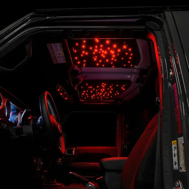 2018-2026+ Jeep Wrangler JL Gladiator JT RGB Starlight Headliner - AutoLEDTech.com