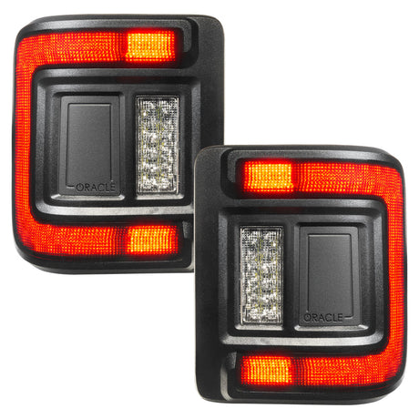 2018-2026+ Jeep Wrangler JL Red Smoked LED Flush Mount Tail Lights - AutoLEDTech.com
