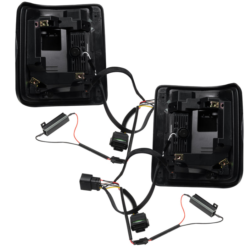 2018-2026+ Jeep Wrangler JL Red Smoked LED Flush Mount Tail Lights - AutoLEDTech.com