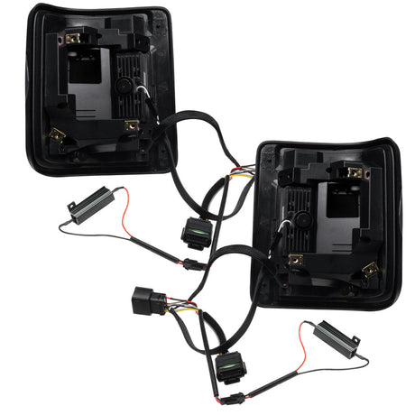 2018-2026+ Jeep Wrangler JL Red Smoked LED Flush Mount Tail Lights - AutoLEDTech.com