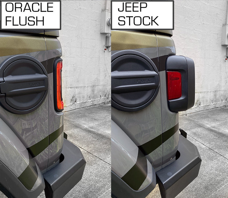 2018-2026+ Jeep Wrangler JL Red Smoked LED Flush Mount Tail Lights - AutoLEDTech.com