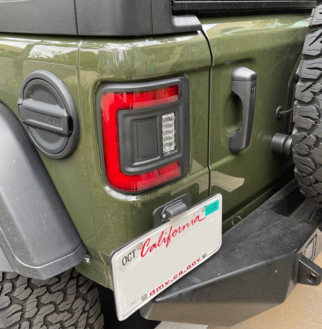 2018-2026+ Jeep Wrangler JL Red Smoked LED Flush Mount Tail Lights - AutoLEDTech.com