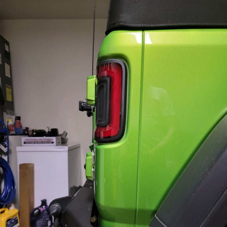 2018-2026+ Jeep Wrangler JL Red Smoked LED Flush Mount Tail Lights - AutoLEDTech.com