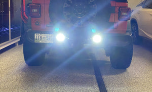 2018-2026+ Jeep Wrangler JL Red Smoked LED Flush Mount Tail Lights - AutoLEDTech.com