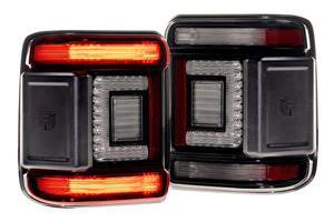 2018-2026+ Jeep Wrangler JL Red Smoked XB LED Tail Lights - AutoLEDTech.com