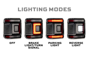 2018-2026+ Jeep Wrangler JL Red Smoked XB LED Tail Lights - AutoLEDTech.com