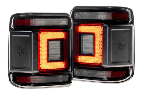 2018-2026+ Jeep Wrangler JL Red Smoked XB LED Tail Lights - AutoLEDTech.com