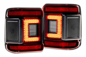 2018-2026+ Jeep Wrangler JL Red Smoked XB LED Tail Lights - AutoLEDTech.com