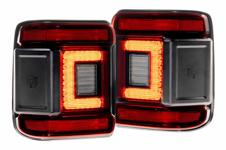 2018-2026+ Jeep Wrangler JL Red Smoked XB LED Tail Lights - AutoLEDTech.com