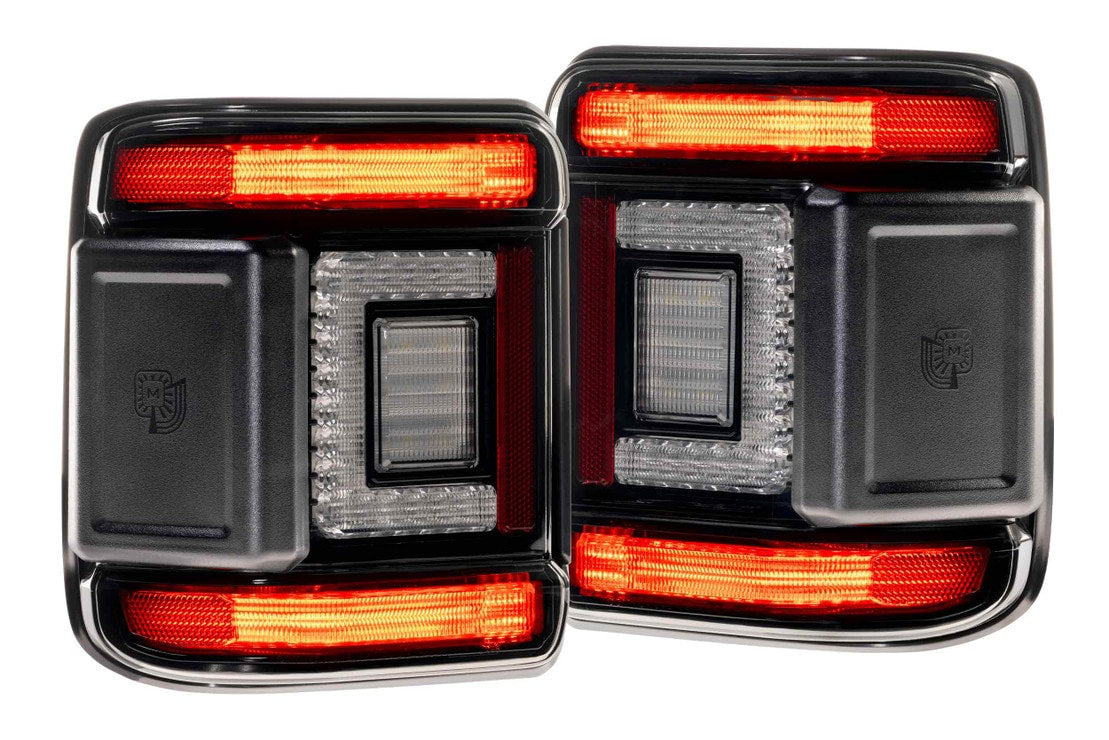 2018-2026+ Jeep Wrangler JL Red Smoked XB LED Tail Lights - AutoLEDTech.com