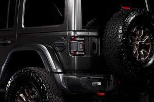 2018-2026+ Jeep Wrangler JL Red Smoked XB LED Tail Lights - AutoLEDTech.com