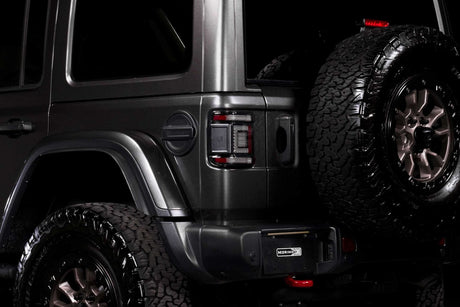 2018-2026+ Jeep Wrangler JL Red Smoked XB LED Tail Lights - AutoLEDTech.com