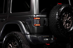 2018-2026+ Jeep Wrangler JL Red Smoked XB LED Tail Lights - AutoLEDTech.com