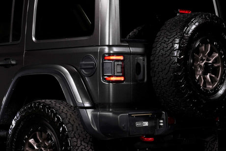 2018-2026+ Jeep Wrangler JL Red Smoked XB LED Tail Lights - AutoLEDTech.com