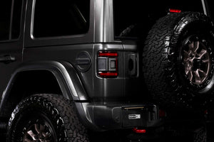2018-2026+ Jeep Wrangler JL Red Smoked XB LED Tail Lights - AutoLEDTech.com