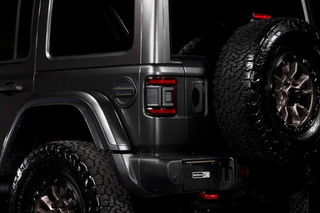 2018-2026+ Jeep Wrangler JL Red Smoked XB LED Tail Lights - AutoLEDTech.com