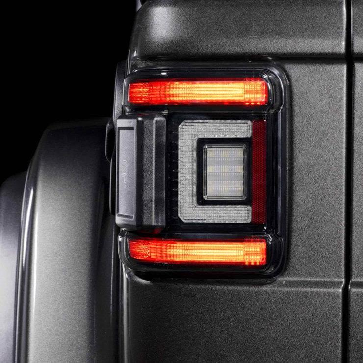 2018-2026+ Jeep Wrangler JL Red Smoked XB LED Tail Lights - AutoLEDTech.com