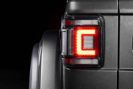 2018-2026+ Jeep Wrangler JL Red Smoked XB LED Tail Lights - AutoLEDTech.com