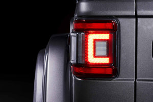 2018-2026+ Jeep Wrangler JL Red Smoked XB LED Tail Lights - AutoLEDTech.com