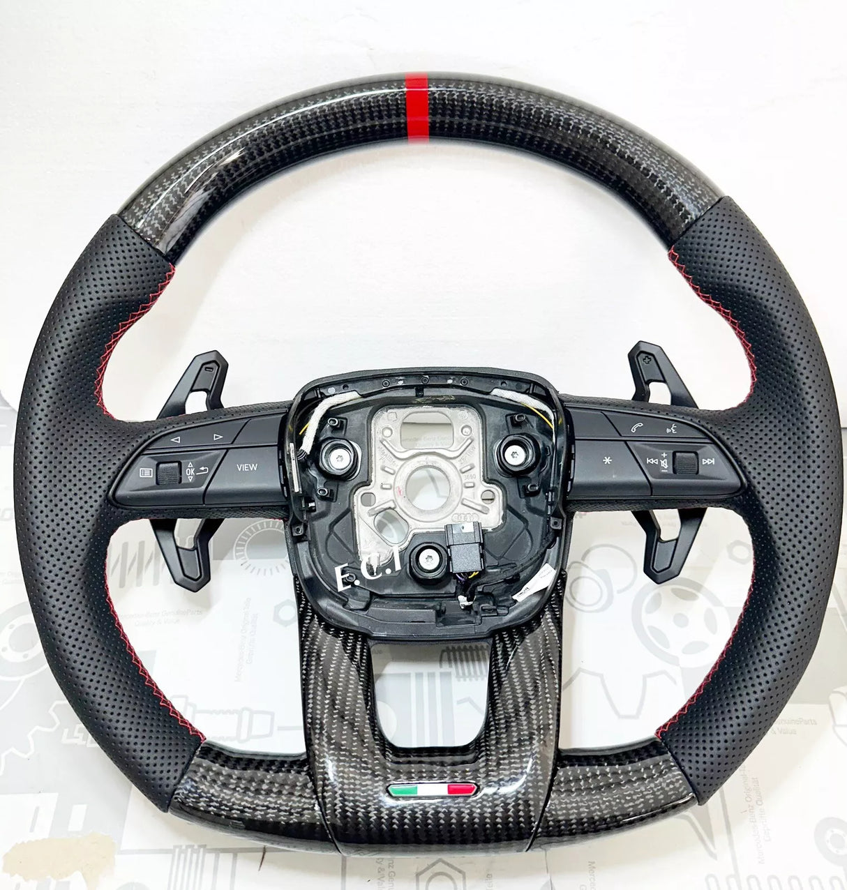 2018-2026+ Lamborghini Urus Custom Carbon Fiber Steering Wheel - AutoLEDTech.com