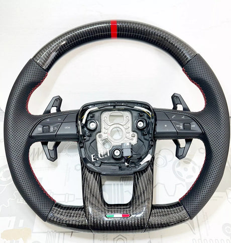 2018-2026+ Lamborghini Urus Custom Carbon Fiber Steering Wheel - AutoLEDTech.com