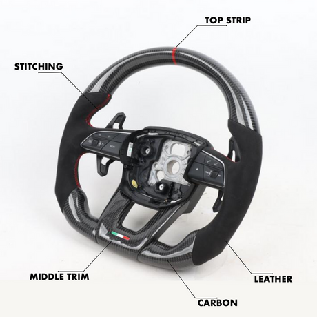 2018-2026+ Lamborghini Urus Custom Carbon Fiber Steering Wheel - AutoLEDTech.com